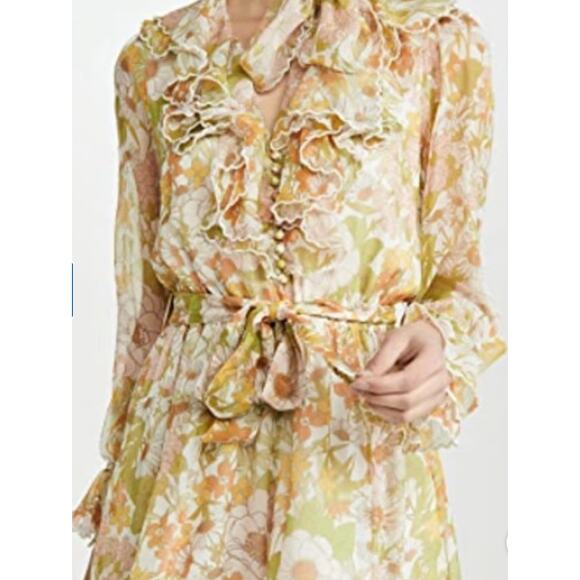 Zimmermann 'The Love Struck' Above The Knee Scalloped Romper Mini Dress - Picture 2 of 12